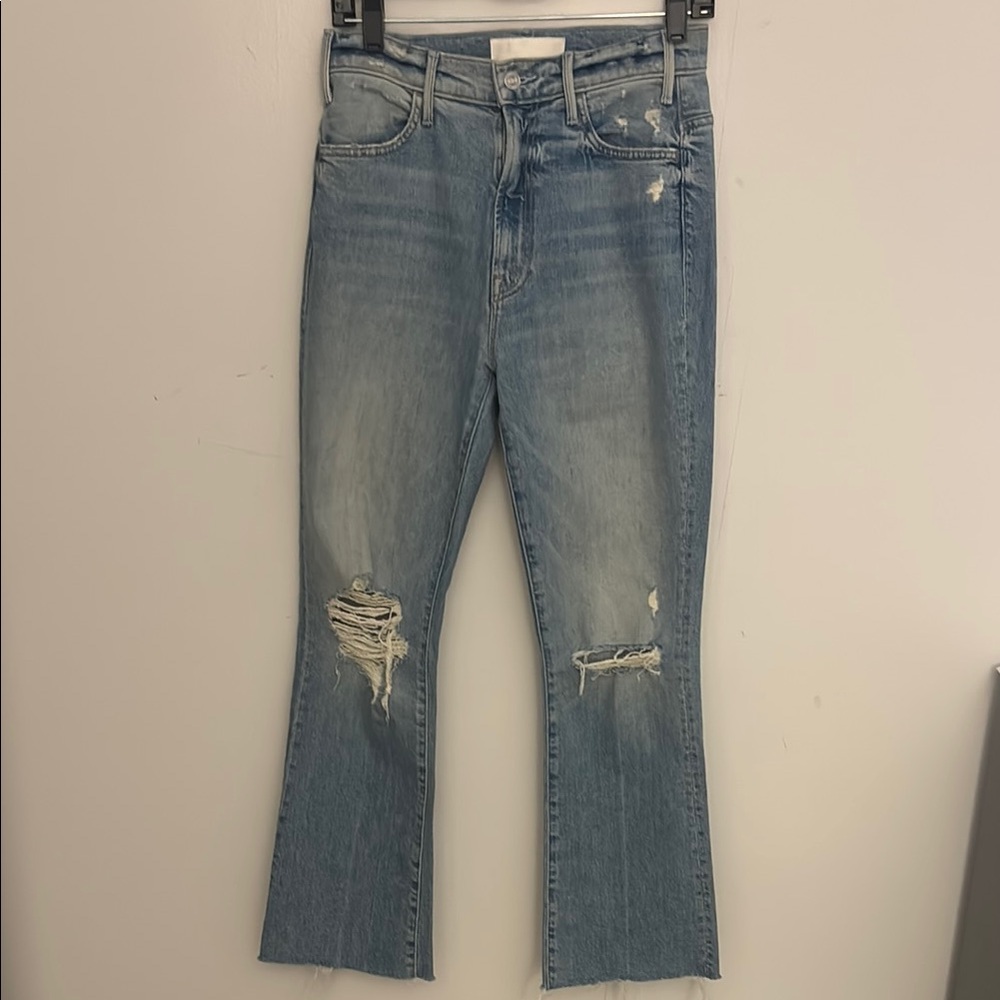 Women's Blue Distressed Jeans